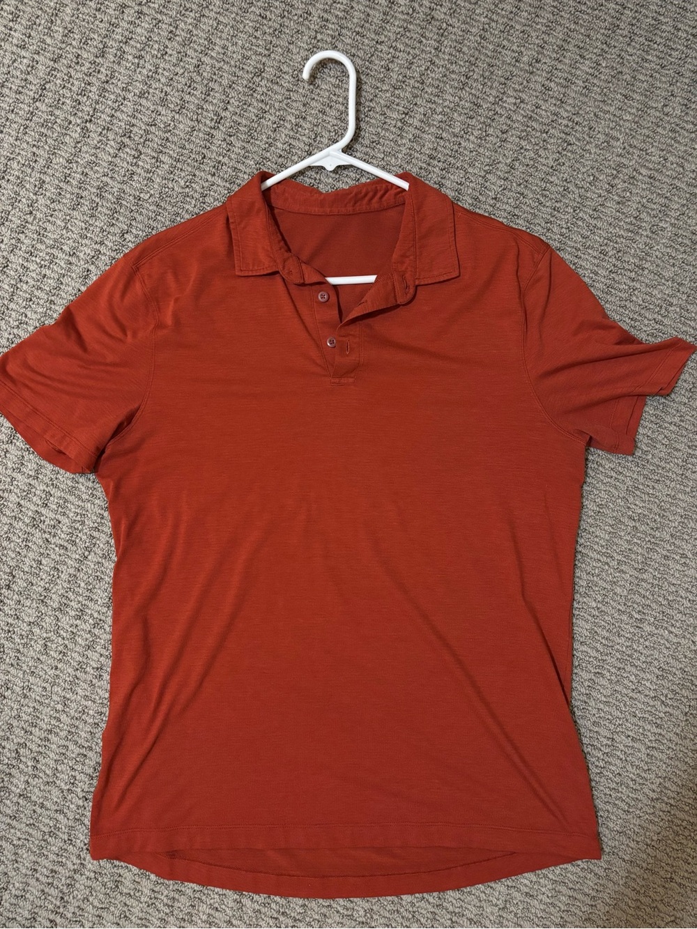 lululemon athletica Men's Deep Red/Rust Polo Shirt